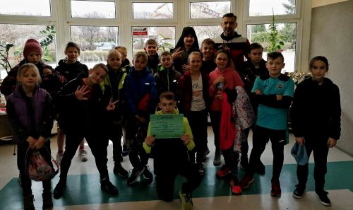 Reprezentaci Szkoly Podstawowej nr 7 w Mistrzostwach Miasta Konina w Druzynowych Biegach Przelajowych